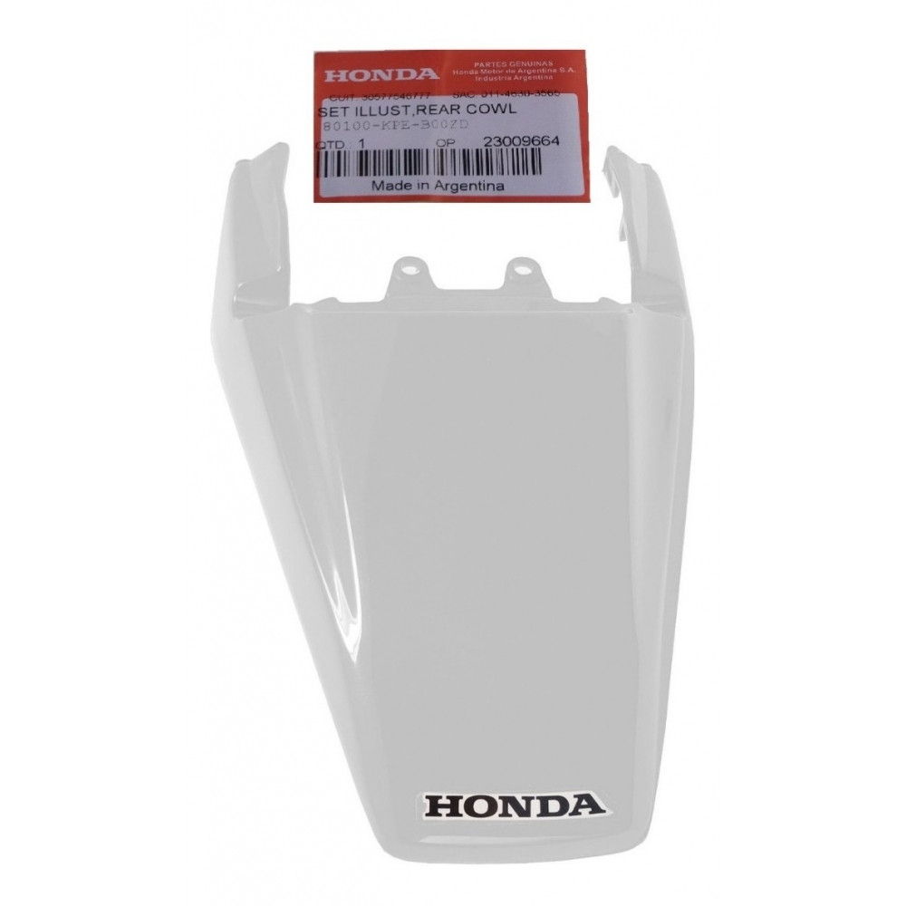 Rabeta Paralama Traseiro Moto Xr 250 Tornado Original Honda Branco