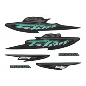 Kit Adesivos Faixa Moto Titan 125 Es 2004 Verde Jogo Adesivo