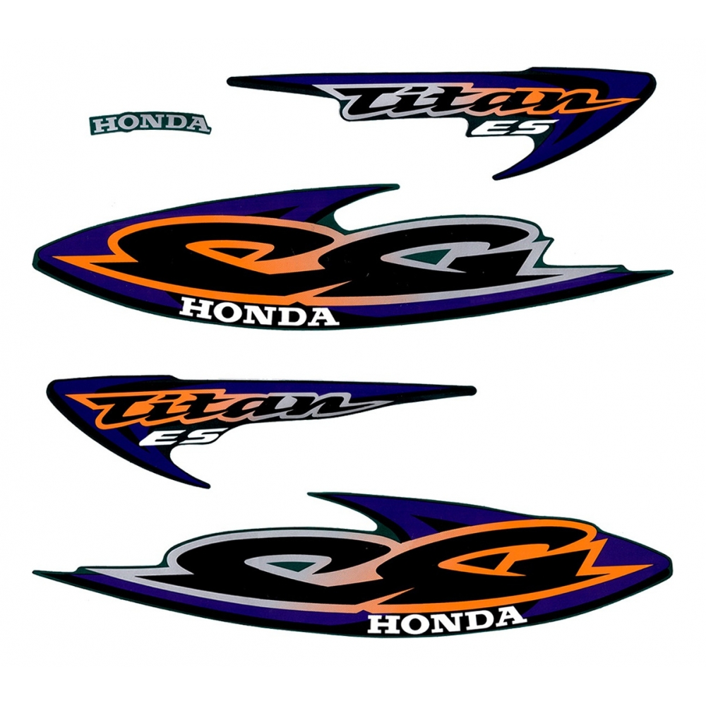 Kit Adesivos Faixas Moto CG Titan 125 Es 2000 Verde Jogo Adesivo Jotaesse