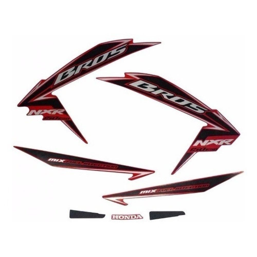 Kit Adesivos Faixa Honda Bros 150 Esd Vermelha 2011 Jogo Adesivo