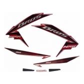 Kit Adesivos Faixa Honda Bros 150 Esd Vermelha 2011 Jogo Adesivo