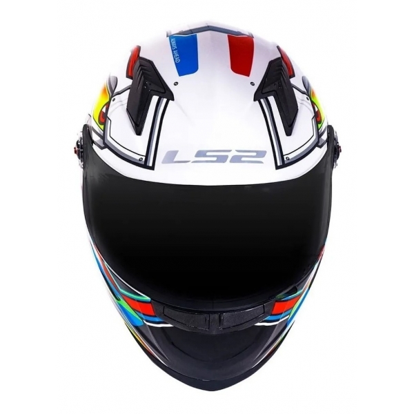 Capacete Moto Fechado Ls2 Ff358 Classic Xdron Neon Branco Laranja Esportivo C/ Selo Inmetro