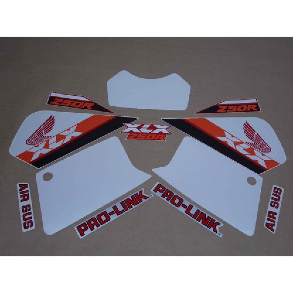 Kit Adesivos Faixa Xlx 250 Xl250x 1988 Vermelha Jogo Adesivo