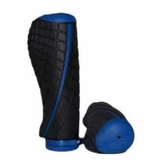 Par De Manopla Punho Moto Concept 2 Ergonômica Anatômica Descanso P/ Mão Scud Preto / Azul