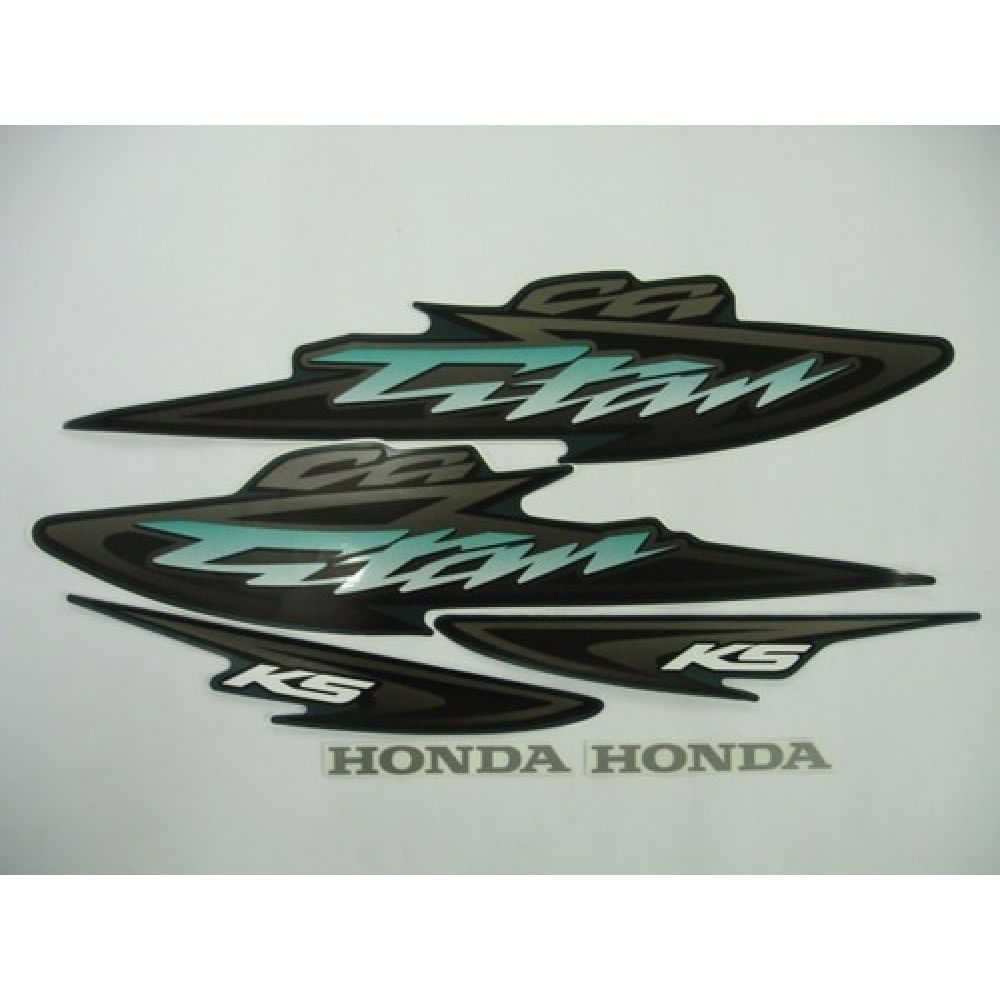 Kit Adesivos Faixa Cg Titan 125 Ks 2004 Verde Jogo Adesivo