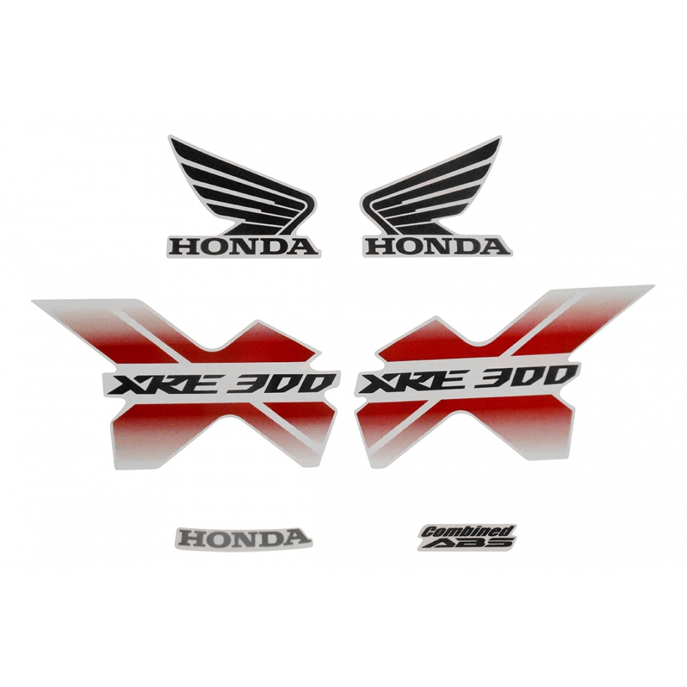 Kit Adesivos Faixas XRE 300 2013 Branca Jogo Adesivo Jotaesse