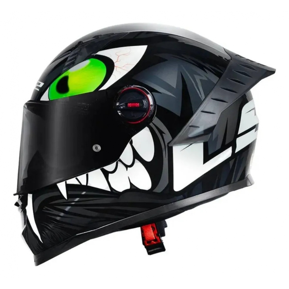 Capacete Moto LS2 FF358 Pro Hunter Cinza C/ Aerofolio Spoiler Masculino Feminino Lançamento