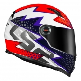 Capacete Moto Esportivo Fechado Ls2 Ff358 Classic Speedy Branco Roxo Laranja C/ Selo Inmetro