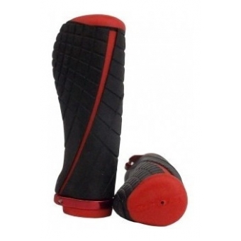 Par De Manopla Punho Moto Concept 2 Ergonômica Anatômica Descanso P/ Mão Scud Preto Vermelho