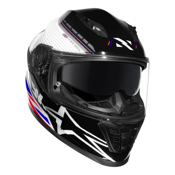 Capacete Moto Norisk Ff302 Soul Grand Prix Bandeira Inglaterra Reino Unido C/ Óculos C/ Selo Inmetro