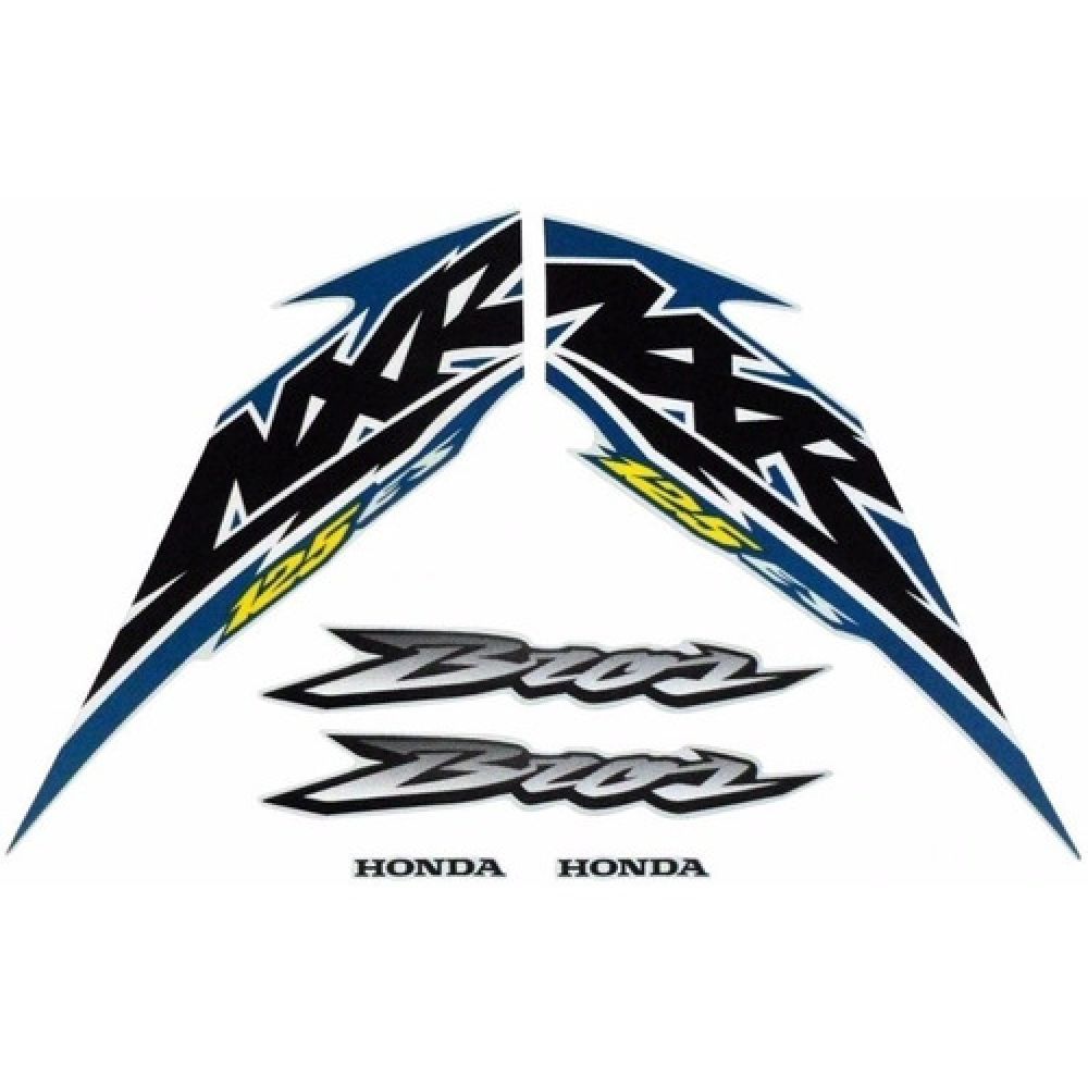 Kit Adesivos Faixa Nxr Bros 125 Es Branca 2004 Jogo Adesivo