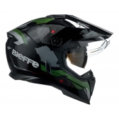 Capacete Moto Bieffe B-Trail Big Trail Frontier Estrada Verde Militar Preto C/ Óculos Sol Lançamento