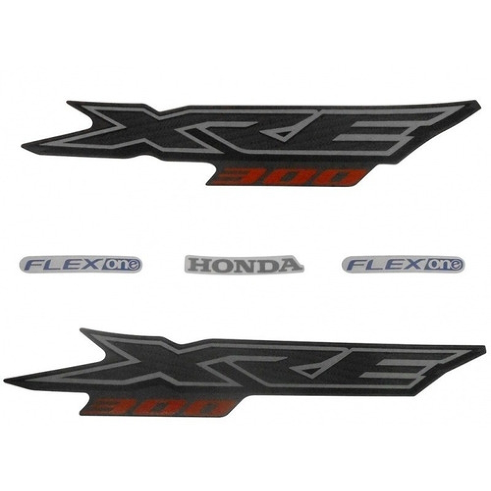 Kit Adesivo Faixa Xre 300 Preta 2016 Xre300 Jogo Adesivos