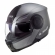 Capacete Moto Articulado Robocop LS2 FF902 Scope Monocolor Titanium Fosco Escamoteável C/ Óculos - Preto Fosco