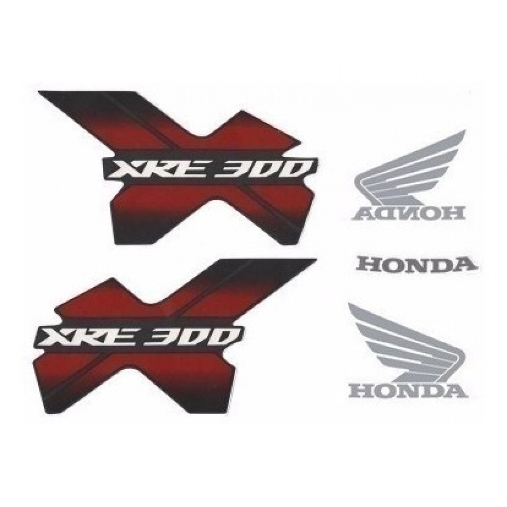 Kit Adesivo Faixa Honda Xre 300 Preta 2013 Jogo Adesivos