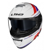 Capacete Moto Fechado Ls2 Ff800 Storm Fist Branco Vermelho C/ Óculos Interno C/ Selo Inmetro