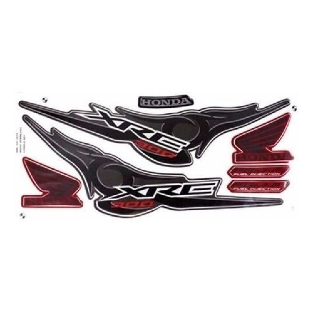 Kit Adesivo Faixa Honda Xre 300 Vermelha 2010 Jogo Adesivos