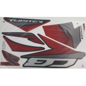 Kit Adesivos Faixa Cb 250 Twister Vermelha 2019 Jogo Adesivo