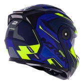 Capacete Moto Robocop Escamoteável Norisk Route FF345 Speedmax Articulado C/ Óculos E Selo Inmetro - Azul Amarelo Fosco
