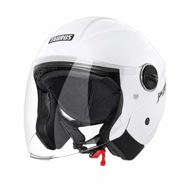 Capacete Moto Aberto Joy 23 San Marino By Taurus Branco Custom Vintage C/ Acabamento Interno Couro