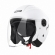 Capacete Moto Aberto Joy 23 San Marino By Taurus Branco Custom Vintage C/ Acabamento Interno Couro