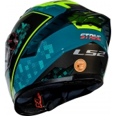 Capacete Moto LS2 FF358 Pro Classsic Striker Azul C/ Spoiler Masculino Feminino Lançamento