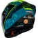 Capacete Moto LS2 FF358 Pro Classsic Striker Azul C/ Spoiler Masculino Feminino Lançamento