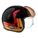 Capacete Moto Aberto Peels F-21 F21 Click Yesterday Vintage Retro C/ 2 Viseiras Queixeira Removível - Vermelho Brilho
