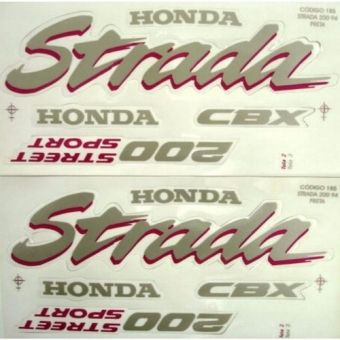 Kit Adesivos Faixa Cbx 200 Strada 1994 Preta Jogo Adesivo