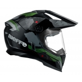 Capacete Moto Bieffe B-Trail Big Trail Frontier Estrada Verde Militar Preto C/ Óculos Sol Lançamento