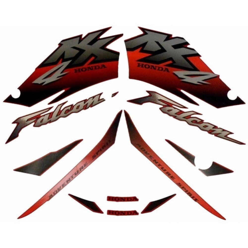 Kit Adesivos Faixa Nx 400 Falcon Vermelha 2001 Jogo Adesivo