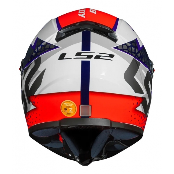 Capacete Moto Esportivo Fechado Ls2 Ff358 Classic Speedy Branco Roxo Laranja C/ Selo Inmetro