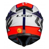 Capacete Moto Esportivo Fechado Ls2 Ff358 Classic Speedy Branco Roxo Laranja C/ Selo Inmetro