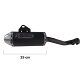 Escapamento Esportivo Moto Xtz 250 Lander Até 2017 Tenere 250 F1 MIni Tri Oval Preto Fortuna