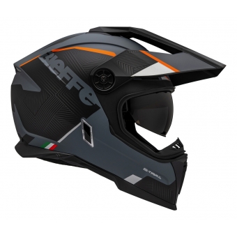 Capacete Moto Big Trail Bieffe B-Trail Delux Cross Cinza Dark Preto C/ Óculos Sol Lançamento
