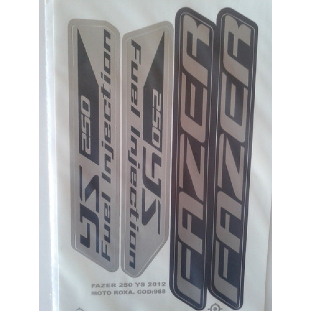 Kit Adesivos Fazer 250 Ys250 Roxa 2012 Jogo Adesivo