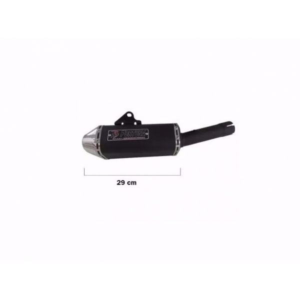Escapamento Escape Esportivo Moto Cb 250 Twister 2016 2017 2018 2019 2020 2021 2022 2023 F1 Tri Oval Mini ( Curto ) Fortuna - Preto