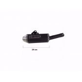 Escapamento Escape Esportivo Moto Cb 250 Twister 2016 2017 2018 2019 2020 2021 2022 2023 F1 Tri Oval Mini ( Curto ) Fortuna - Preto