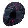 Capacete Moto Feminino Articulado Robocop Peels Urban U-Rb2 Dynamic Escamoteável C/ Óculos Interno C/ Selo Inmetro - preto e rosa