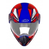 Capacete Moto Esportivo Ebf Super Motard Iron Action Motocross C/ Selo Inmetro Lançamento - Azul Vermelho