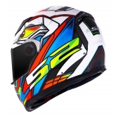 Capacete Moto Fechado Ls2 Ff358 Classic Xdron Neon Branco Laranja Esportivo C/ Selo Inmetro