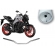 Guidão Guidom Moto Yamaha Mt03 2015 2016 2017 2018 2019 2020 C/ Rosca Para Peso Prata Fortuna