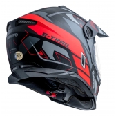 Capacete Moto Bieffe B-Trail Big Trail Conquest Cross Preto Vermelho Fosco C/ Óculos Sol Lançamento