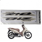 Kit Adesivos Faixas Moto BIZ 125 Branca Creme Bege 2020 2021 Jogo Adesivo Jotaesse