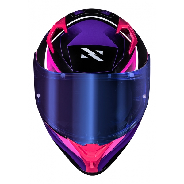 Capacete Moto Feminino Norisk Flow Pulse Roxo Rosa C/ Spoiler + Viseira Extra Lançamento