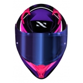 Capacete Moto Feminino Norisk Flow Pulse Roxo Rosa C/ Spoiler + Viseira Extra Lançamento