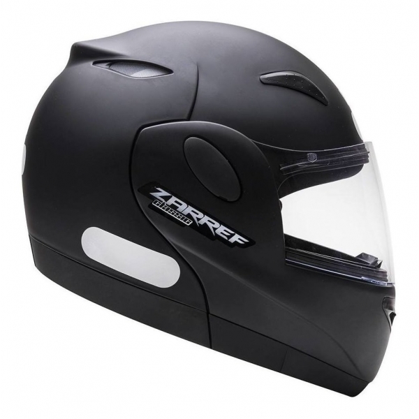 Capacete Moto Robocop Zarref Classic Escamoteavel Preto Fosco C/ Selo Inmetro