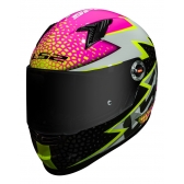 Capacete Moto Feminino Fechado Ls2 Ff358 Classic Speedy Branco Rosa C/ Selo Inmetro Lançamento