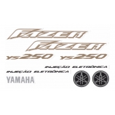 Kit Adesivos Faixas Moto Yamaha Fazer 250 Ys250 Preta 2007 Jogo Adesivo Modelo Original Jotaesse