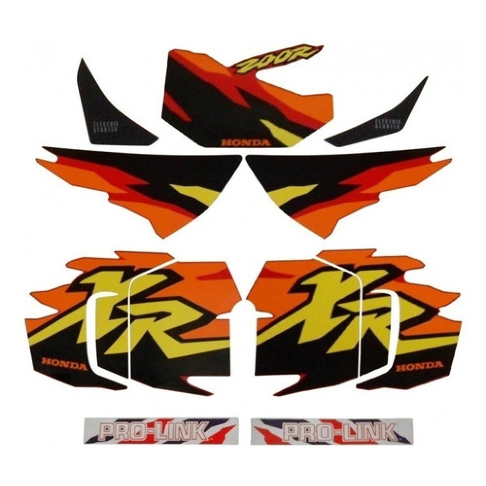 Kit Adesivos Faixa Xr 200 Vermelha 1997 Jogo Adesivo
